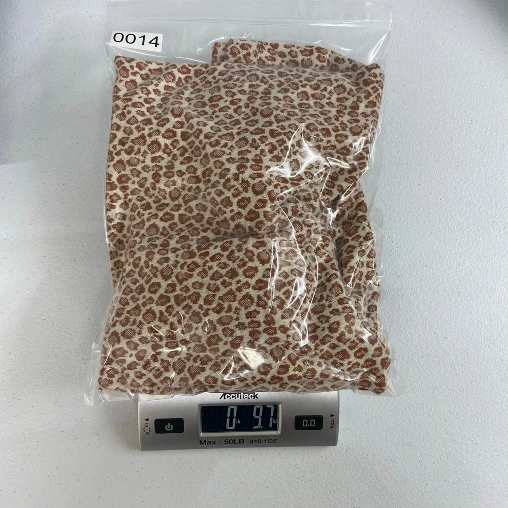 LOFT women's cream brown leopard thick knit puff sleeve stretch casual blouse XS